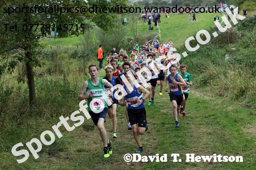Boys under-15s, Start Fitness North Eastern Harrier League, Tanfield, County Durham. Photo: David T. Hewitson/Sports for All Pics